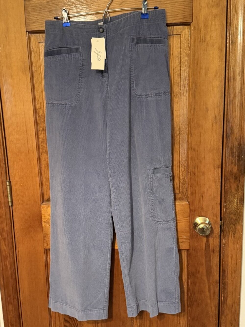 NWT J. Jill Slate Blue Corduroy Pants - Size 12P